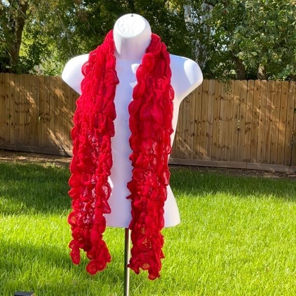 Take 50% OFF- Scarf Red Color, One Size - Picture 1 of 3
